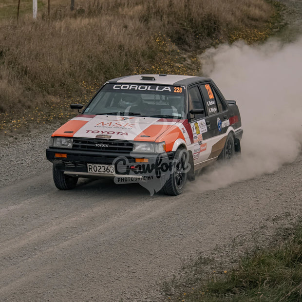 Otago rally ss5 #228 Toyota Corolla AE82 GT - Automotive