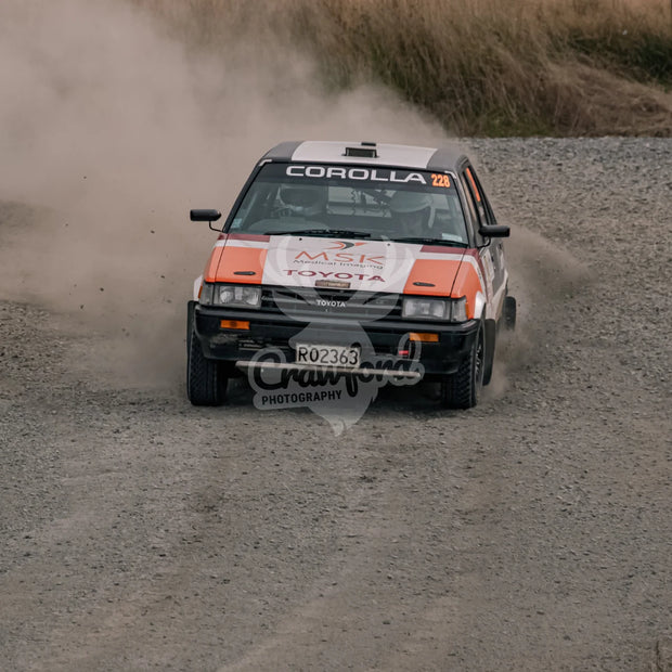 Otago rally ss5 #228 Toyota Corolla AE82 GT - Automotive